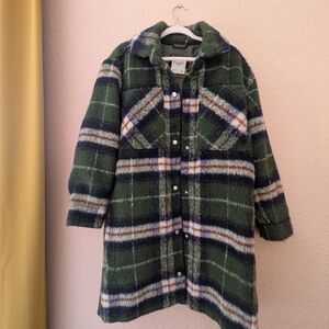 Abercrombie & Fitch Green Plaid Jacket